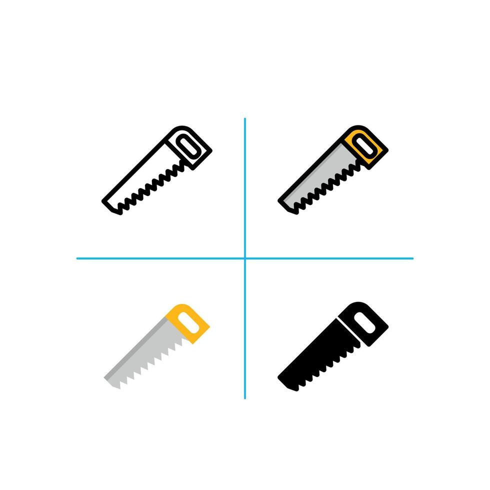 saw tool and construction icon vector