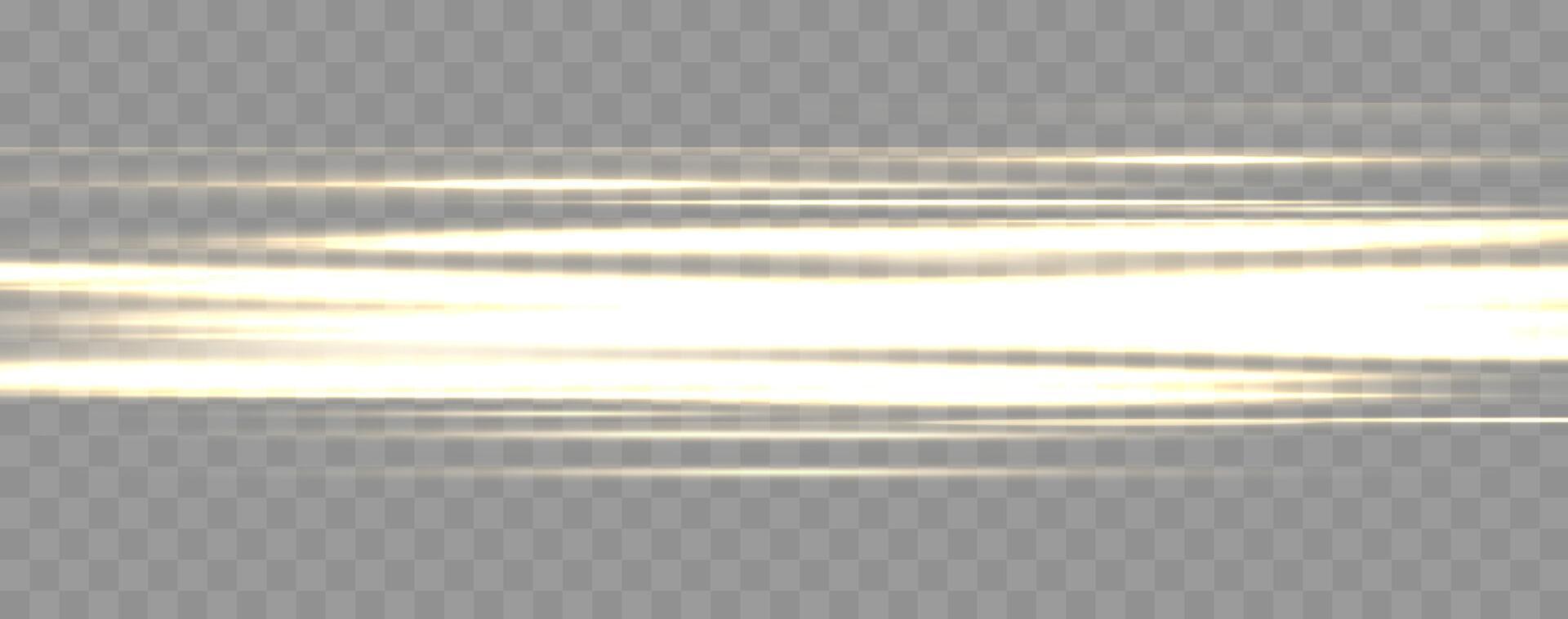 Speed rays, velocity light neon flow, zoom in motion effect, gold glow speed lines, colorful light trails, stripes. vector
