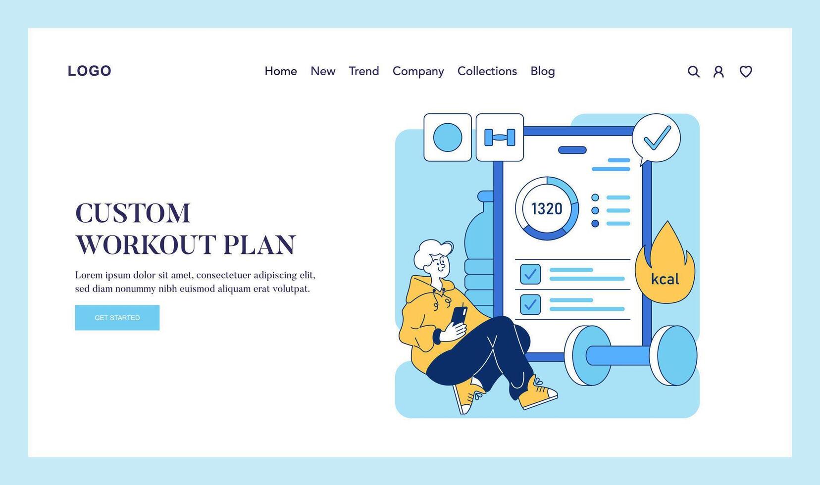Health Apps. Flat Illustration vector