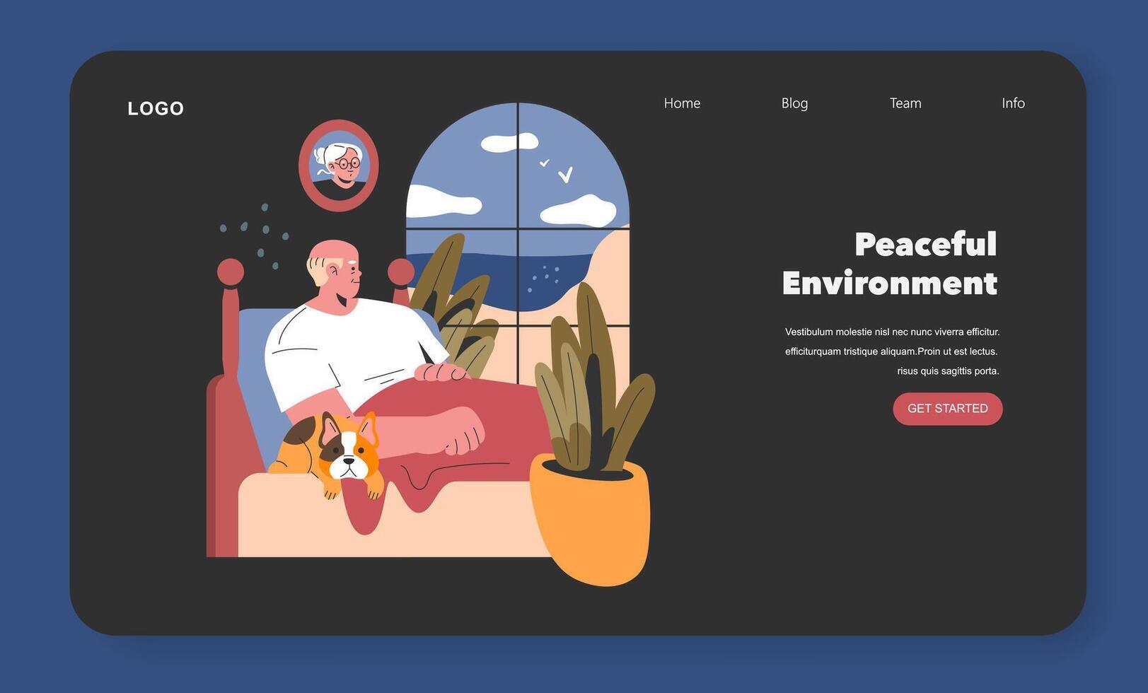 Euthanasia. Flat Illustration vector