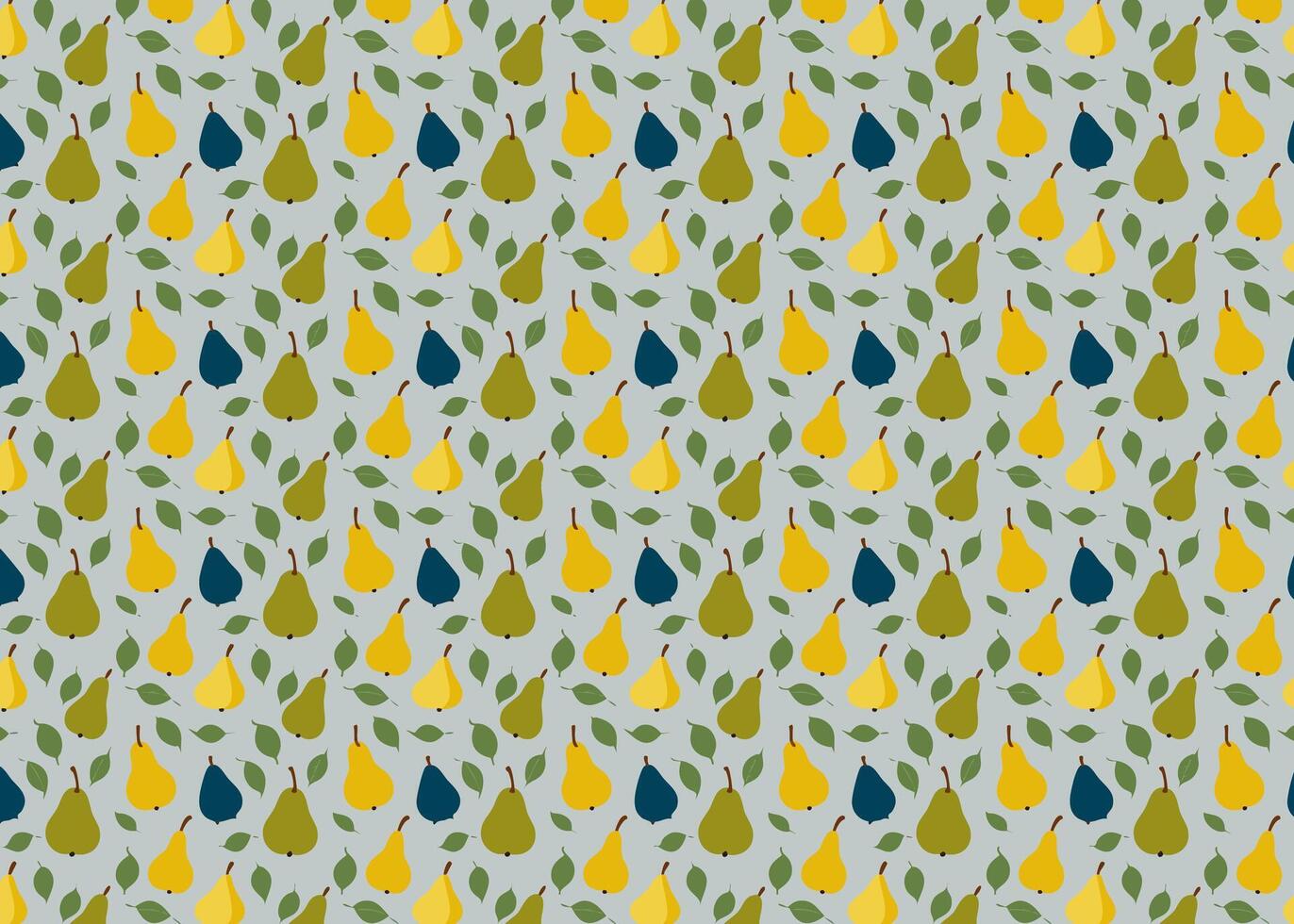 Seamless pattern with pears illustration vector