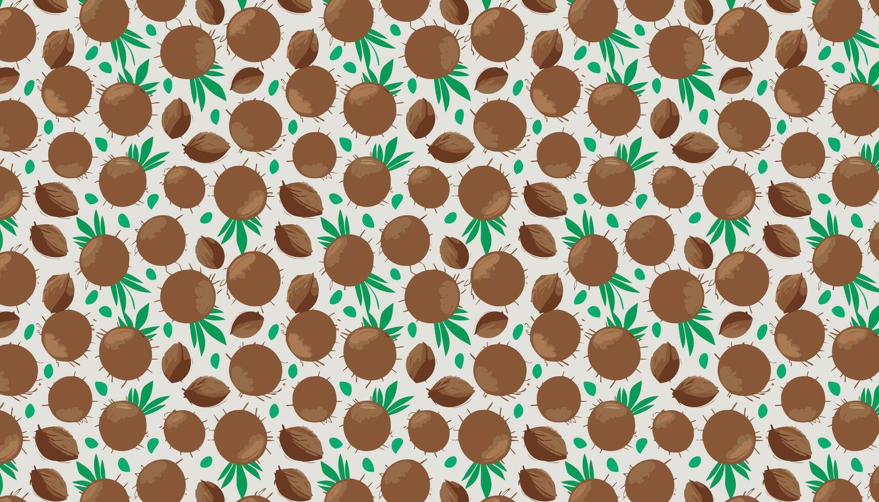 Seamless pattern with macadamia nuts illustration. vector