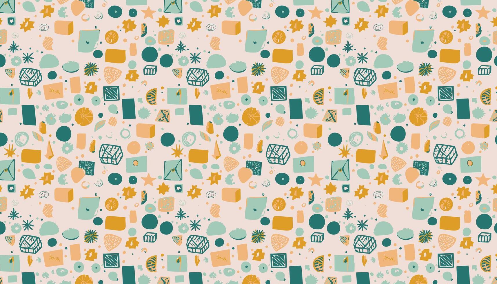 Pattern with geometric shapes. illustration in retro style. vector