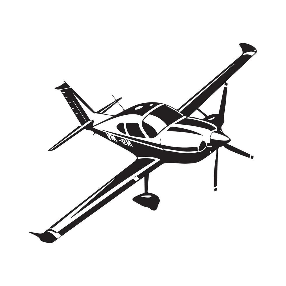 Small Engine Plane design Stock Illustrations vector