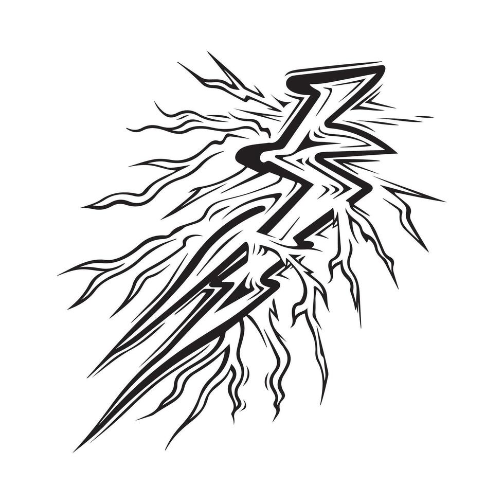 Lightning logo design element energy and thunder Image isolated on white background vector