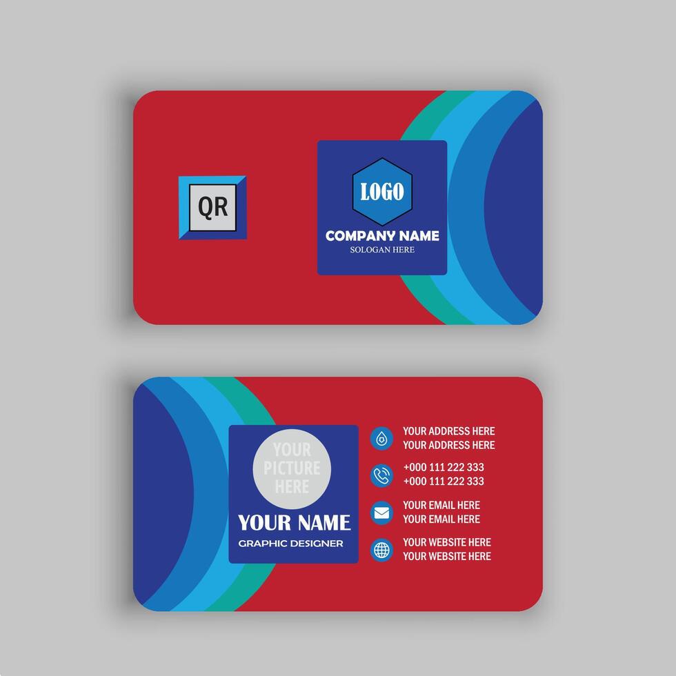 simple visiting card design template 49032735 Vector Art at Vecteezy