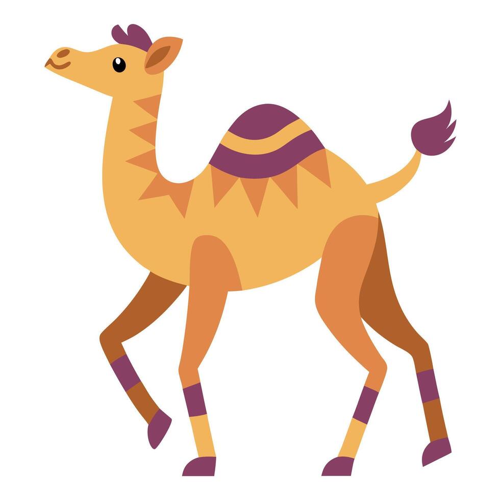 Dromedary Camels camel dancing kawaii vector