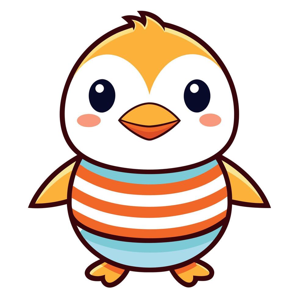 Duck play kawaii vector