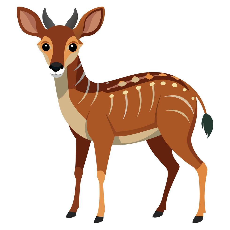 Duiker deer speaks kawaii vector