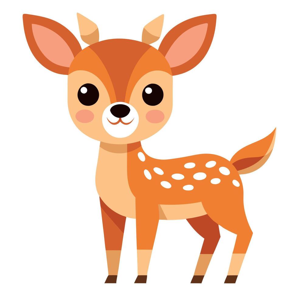 Duiker deer smiles kawaii vector
