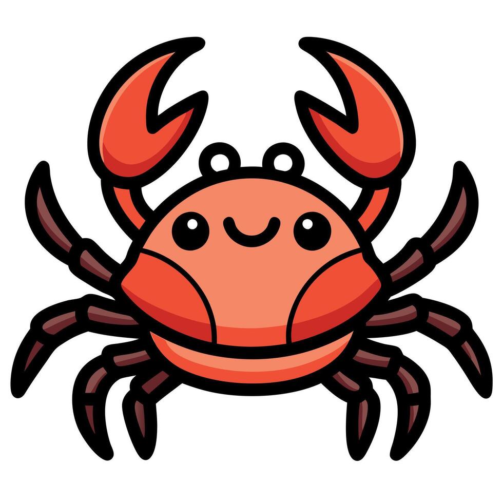 Dungeness Crab play kawaii vector