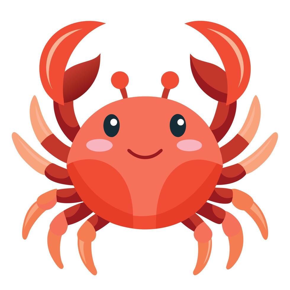 Dungeness Crab screams kawaii vector