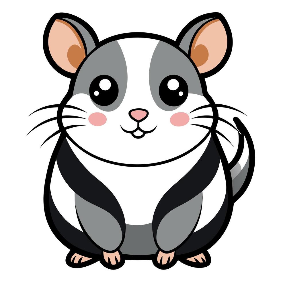 Dwarf Hamster rodent play kawaii vector