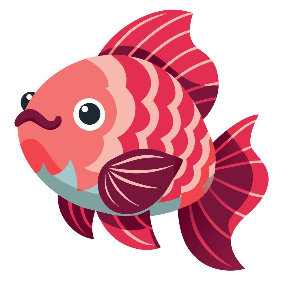 Eagle Ray fish screams kawaii vector