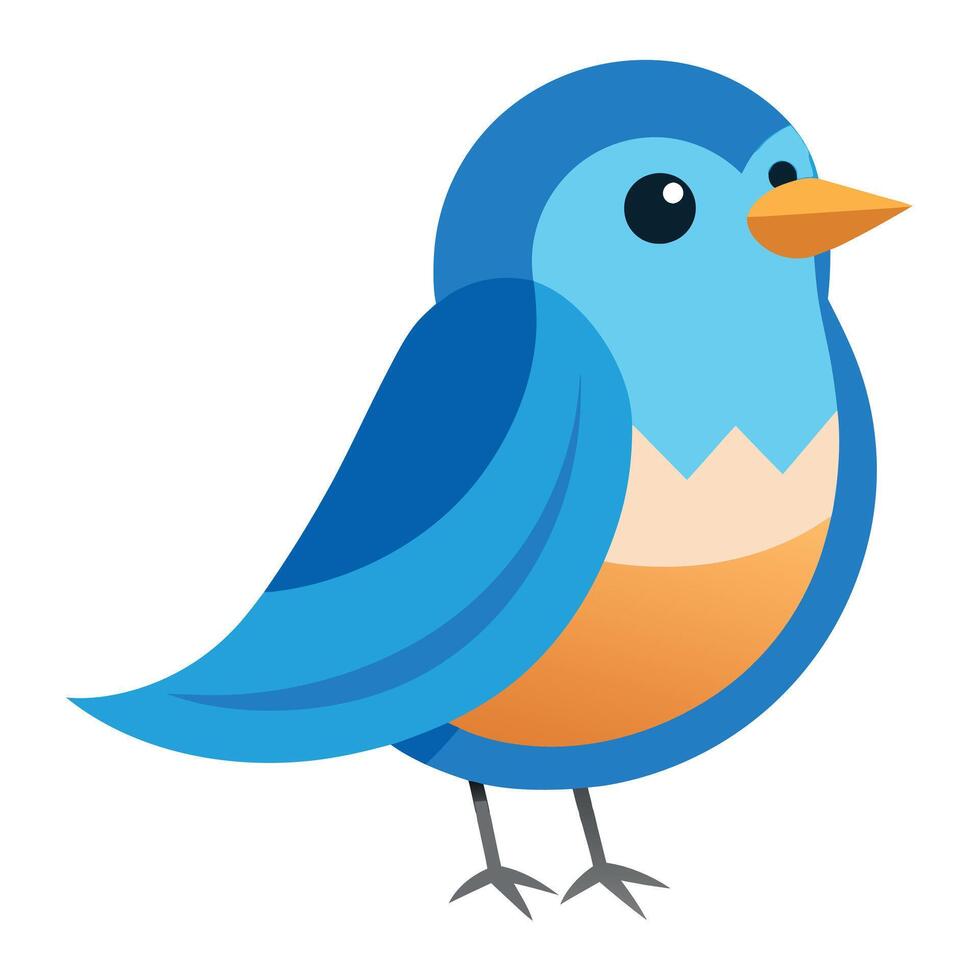Eastern Bluebird bird knocks kawaii vector