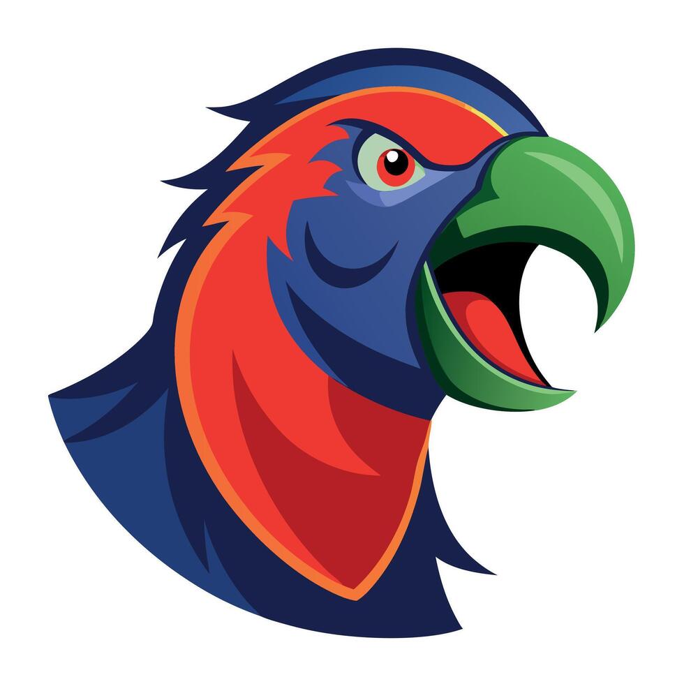 Eclectus Parrot bird screams kawaii vector