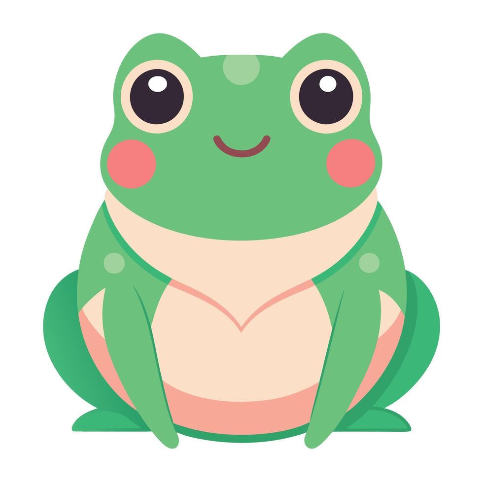 Edible Frog goes kawaii vector