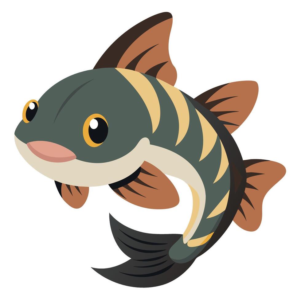 Eelpout fish screams kawaii vector