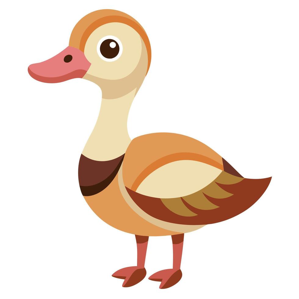 Egyptian Goose laughs kawaii vector