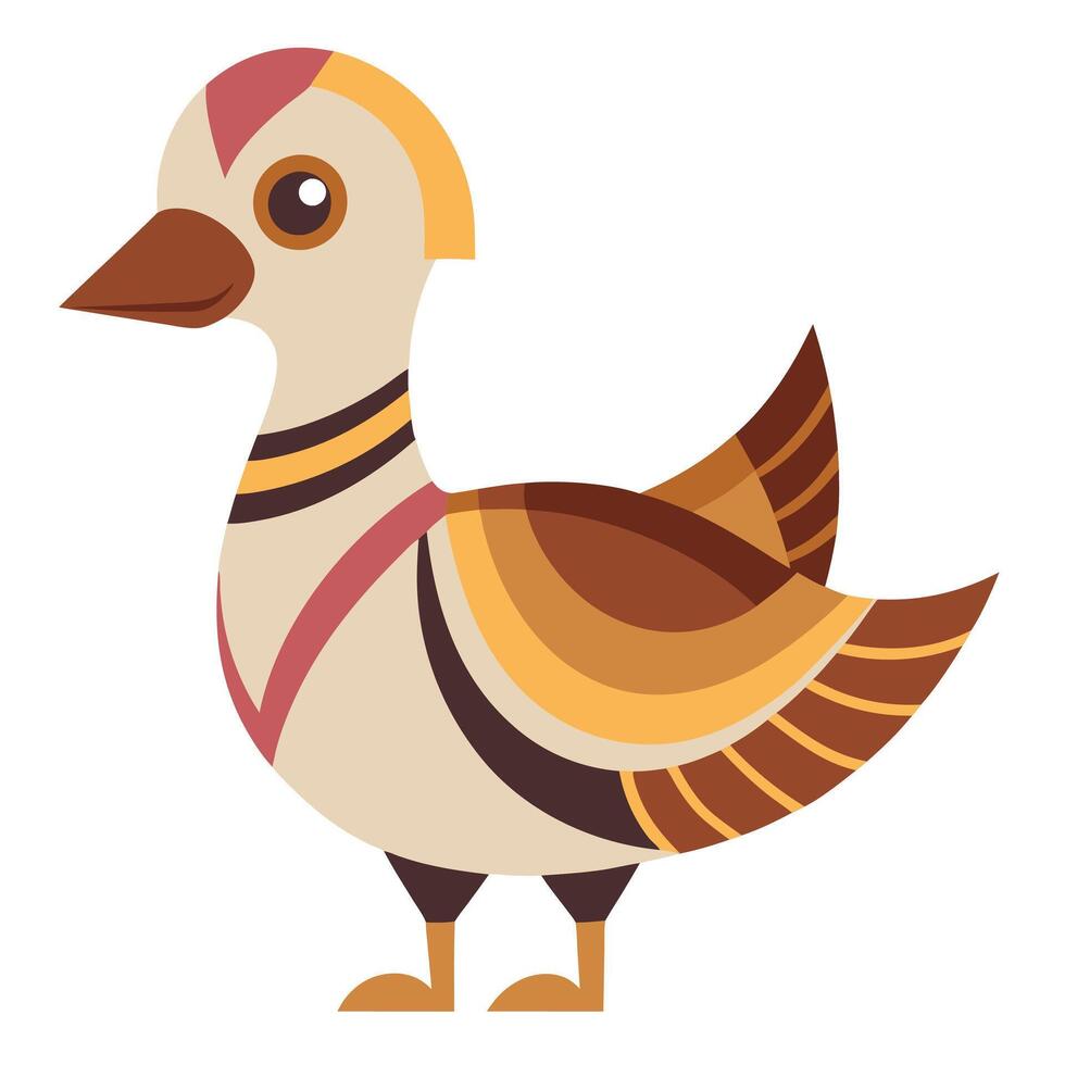 Egyptian Goose looks kawaii vector