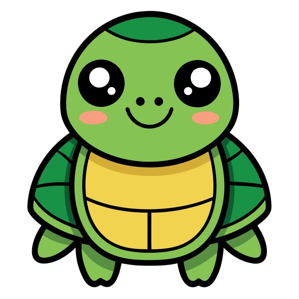 Egyptian Tortoise turtle laughs kawaii vector