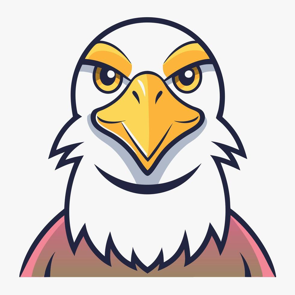 Egyptian Vulture bird screams kawaii vector