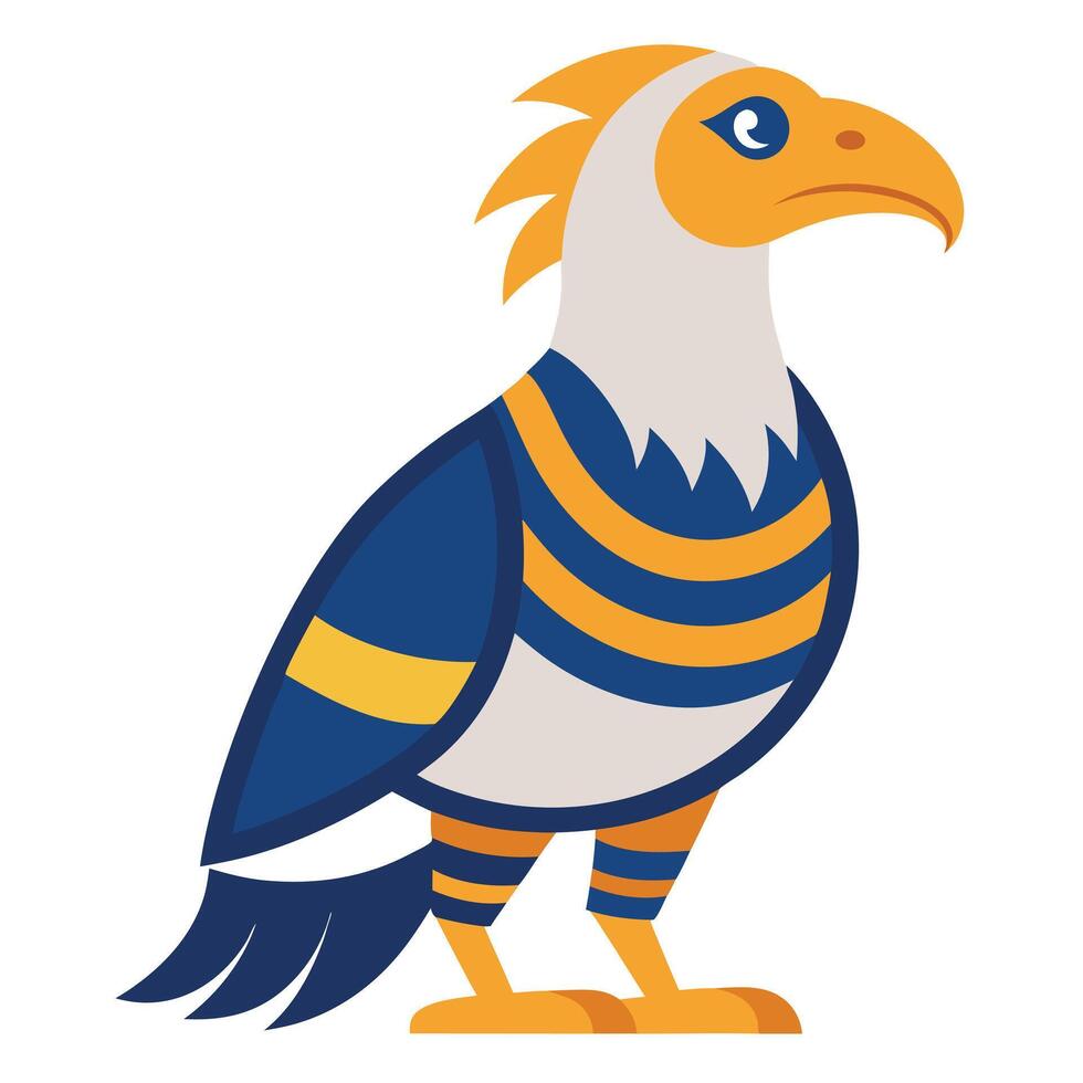 Egyptian Vulture bird stay kawaii vector