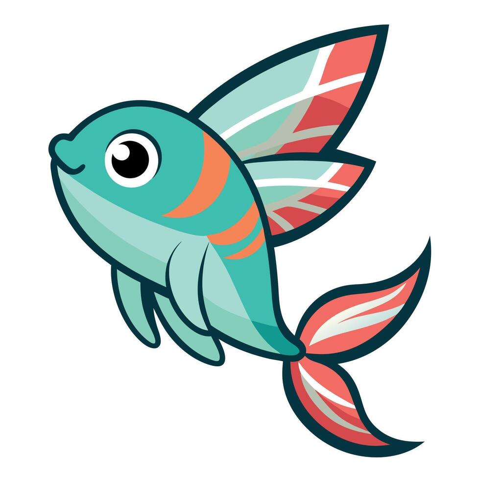 Electric Catfish fish learns kawaii vector