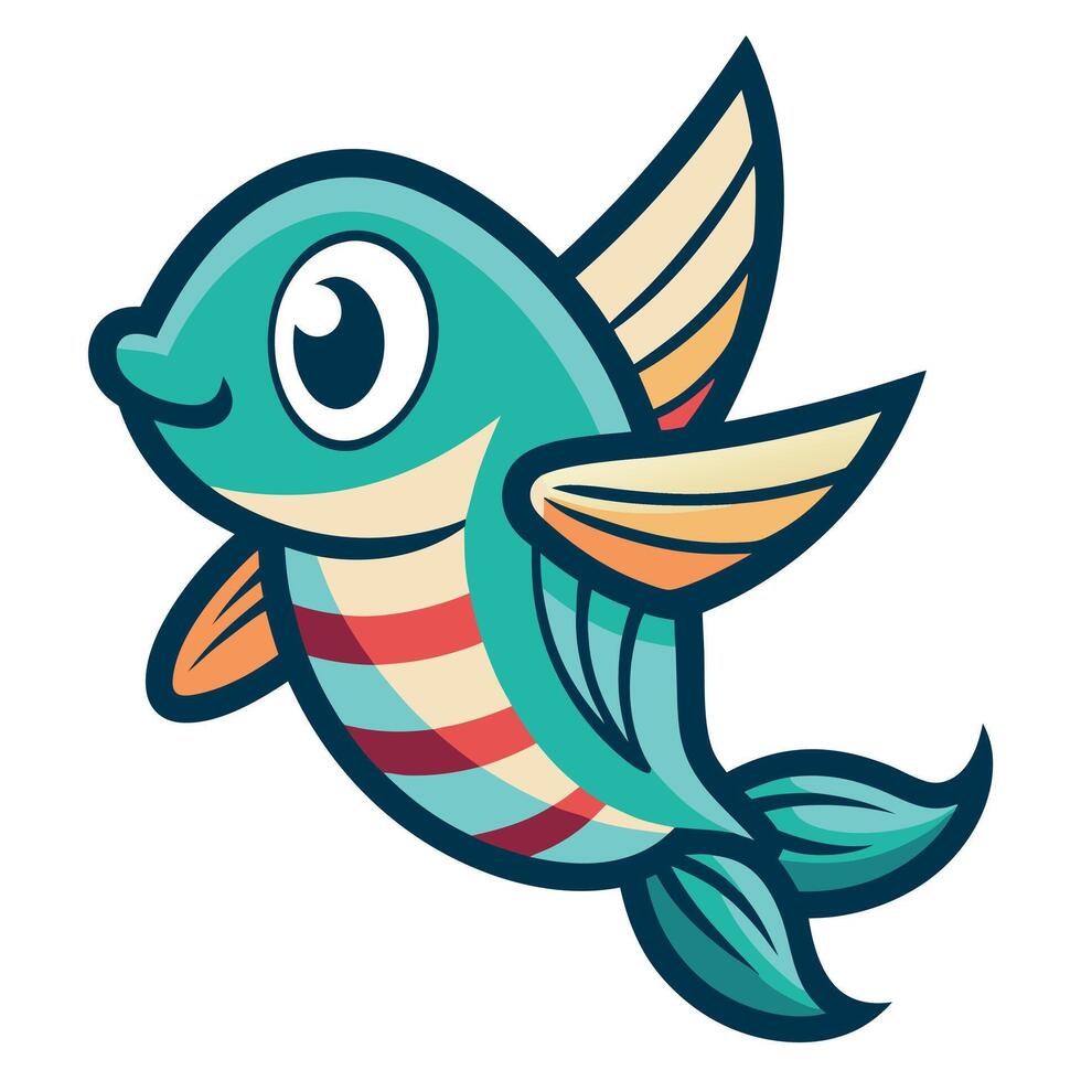 Electric Eel fish play kawaii vector