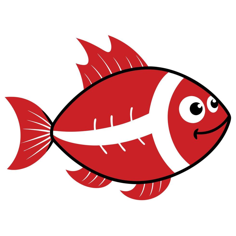 Electric Eel fish sits kawaii vector