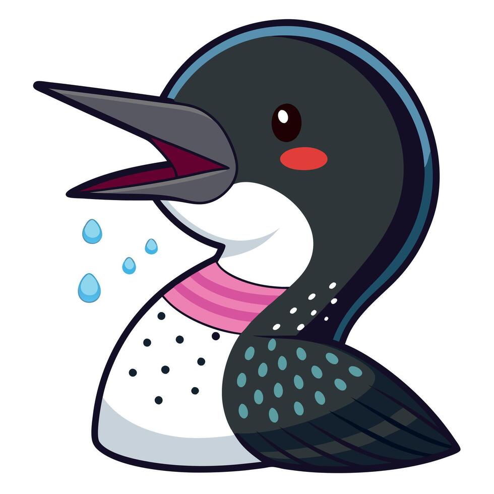 Elegant Tern bird dancing kawaii vector