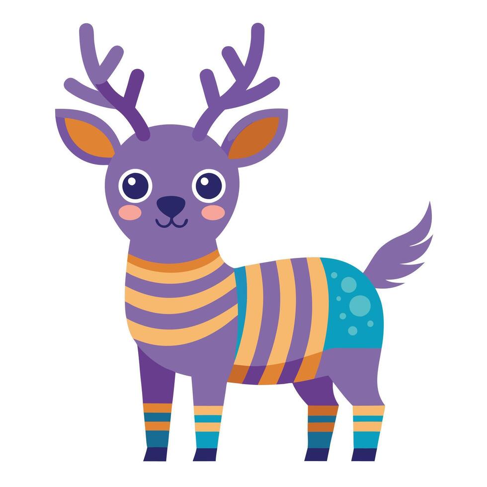 Elk laughs kawaii vector