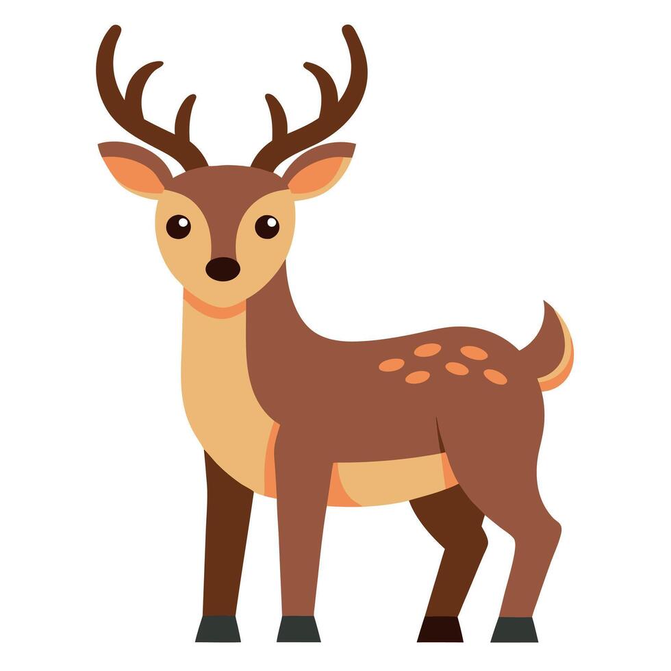 Elk looks kawaii vector