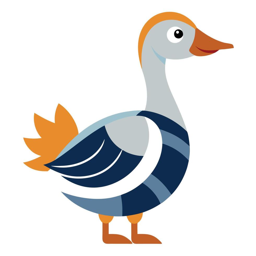 Emperor Goose lies kawaii vector