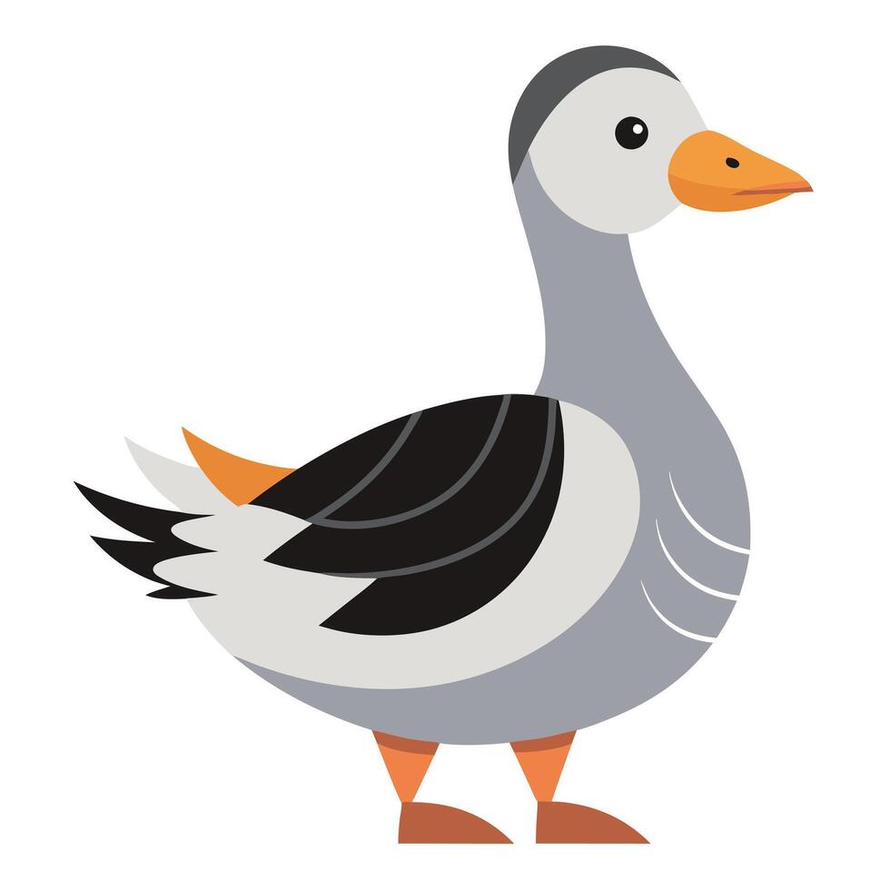 Emperor Goose goes kawaii vector