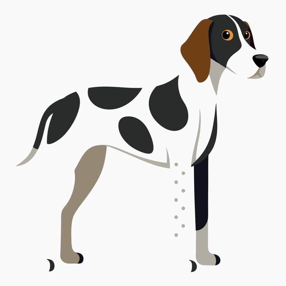 English Pointer dog goes kawaii vector