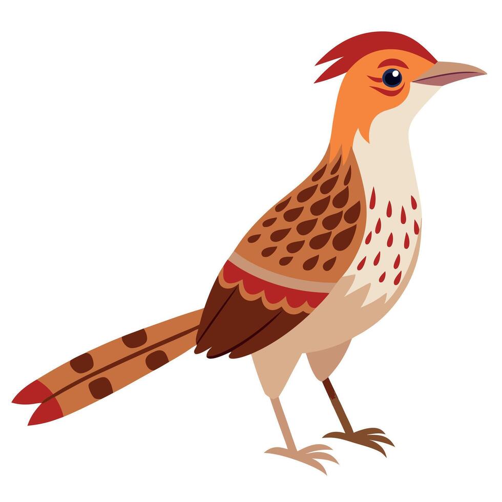 Eurasian Wryneck bird knocks kawaii vector