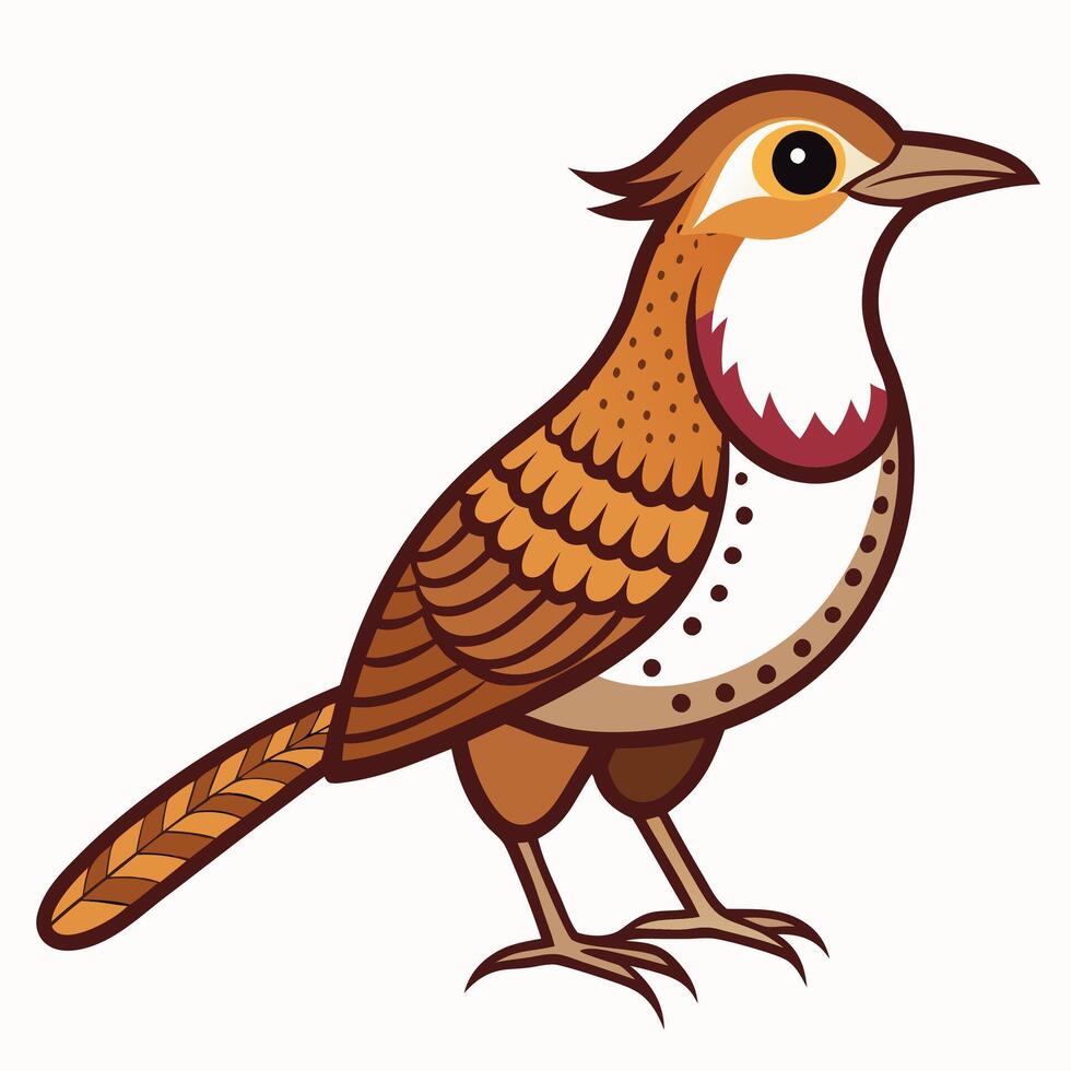 Eurasian Wryneck bird dancing kawaii vector