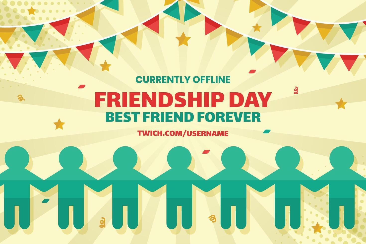 friendship day best friend forever wishes. illustration background vector