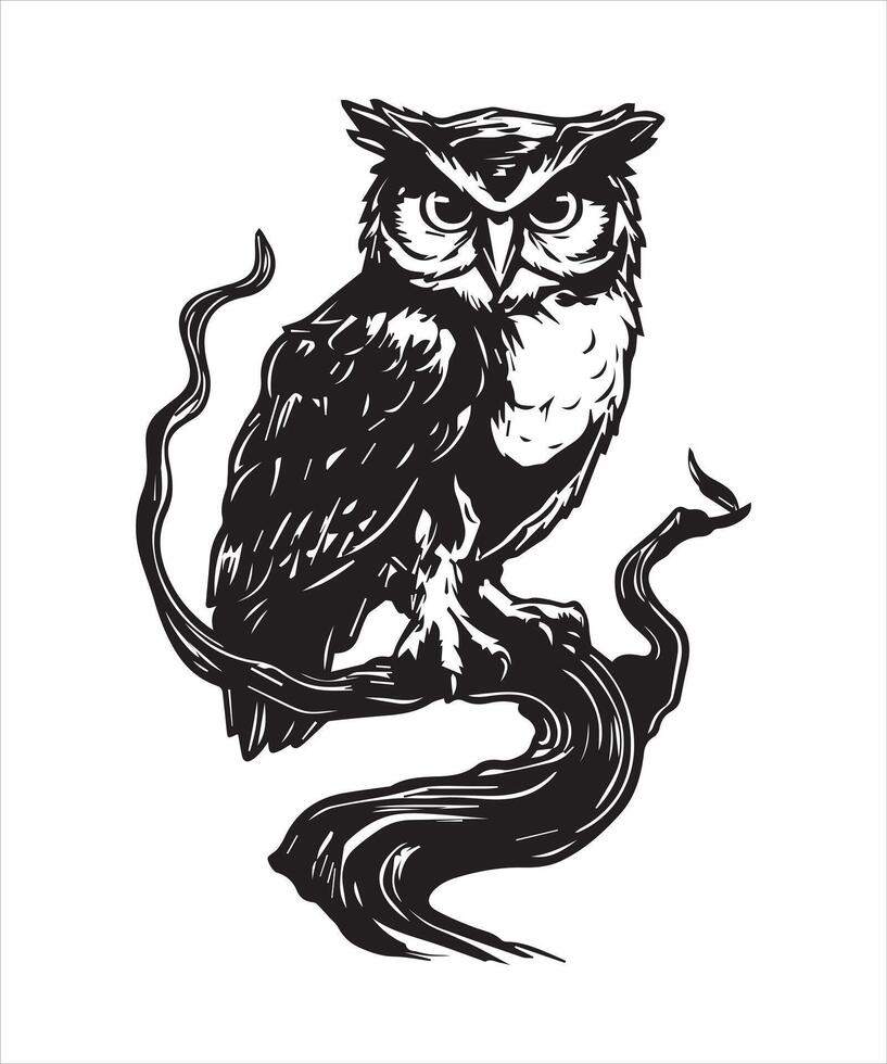 Great Horned Owl vector