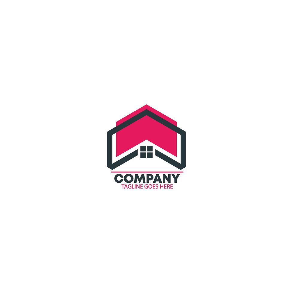 Simple real estate logo design template vector
