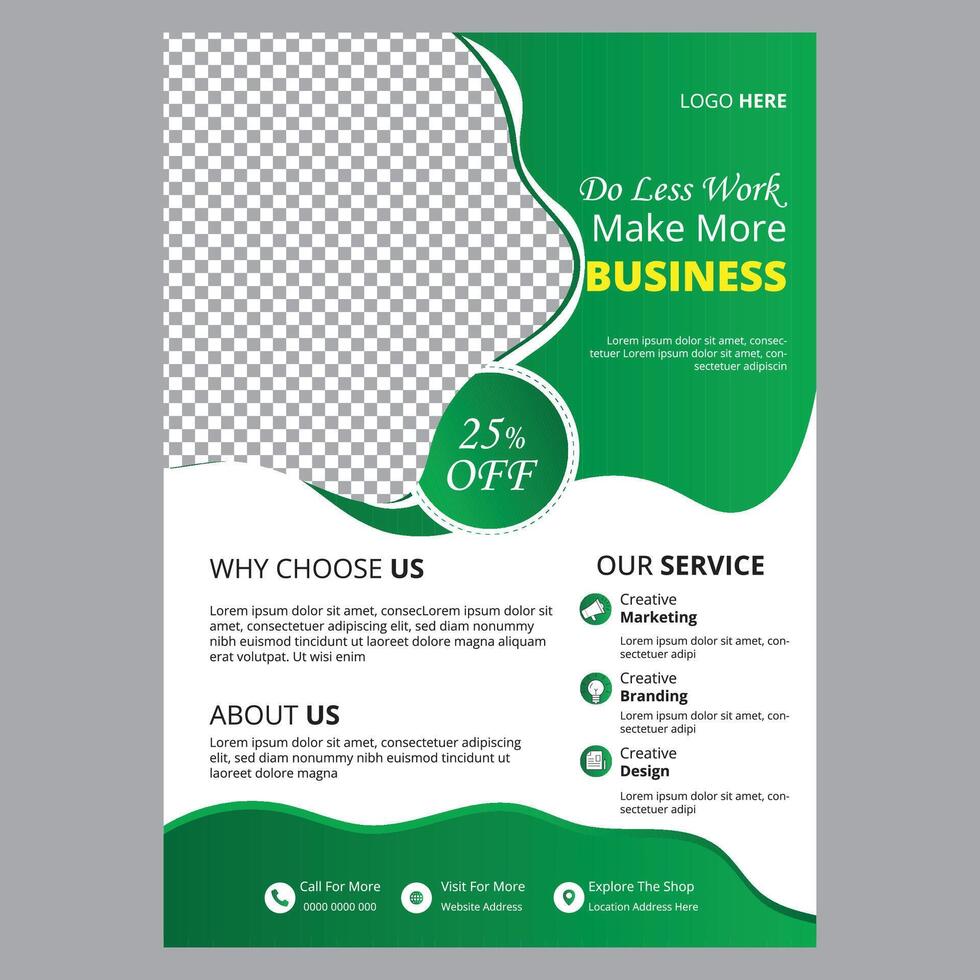 Modern Business Flyer Template Design vector