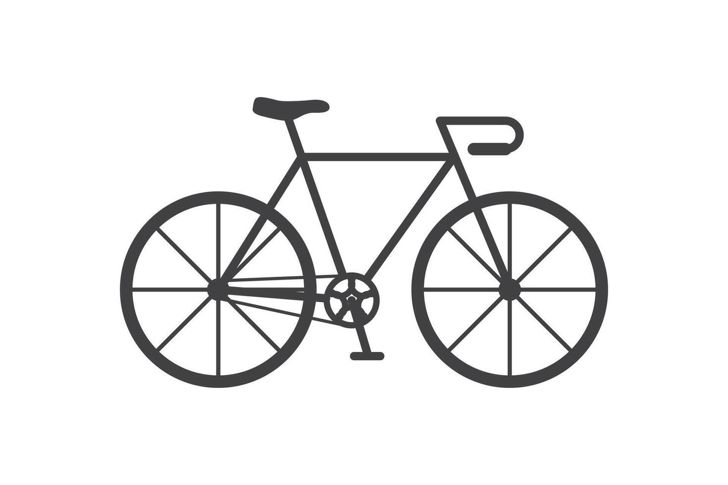 Bicycle silhouette icon isolated white background vector