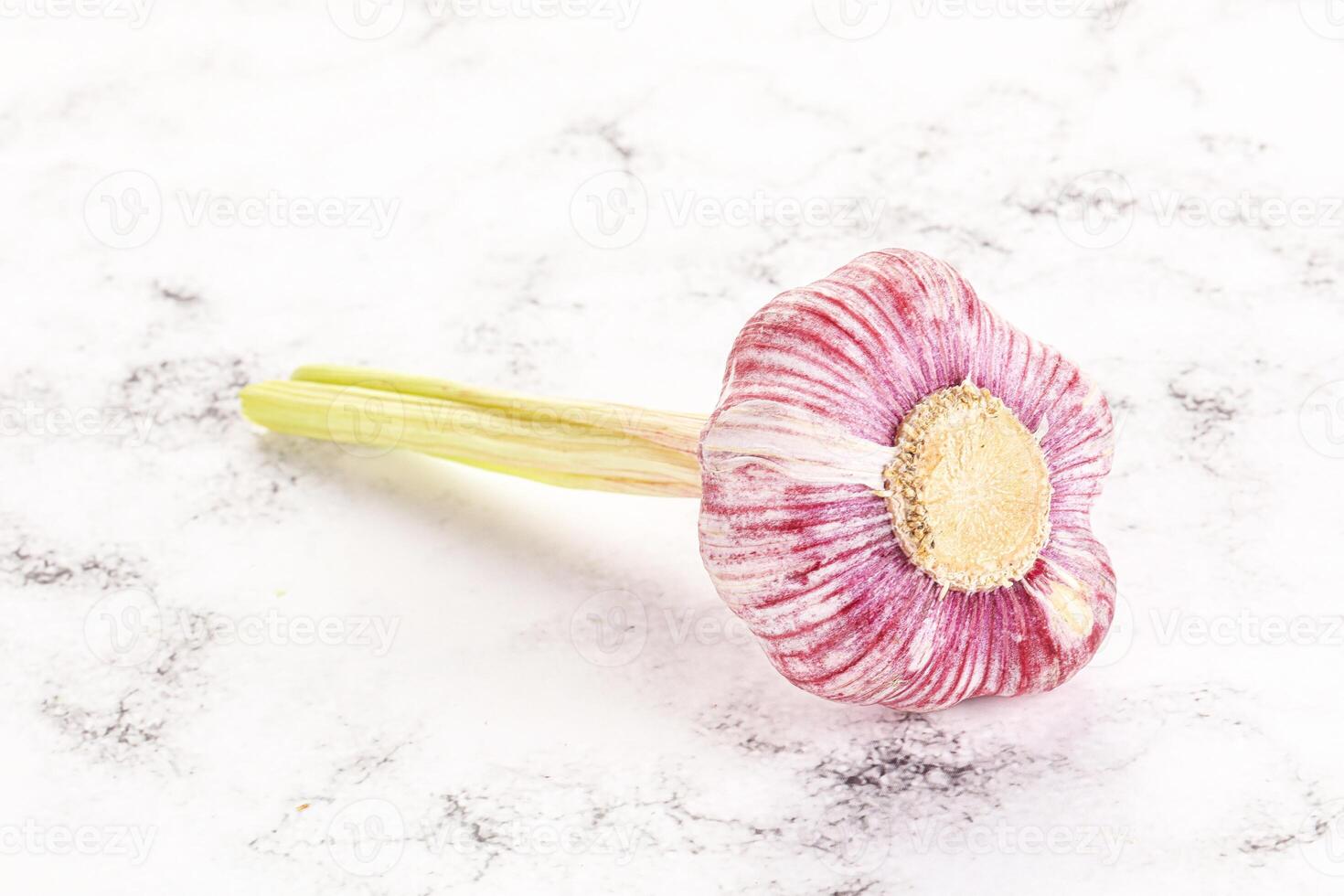 Young fresh garlic for cooking photo