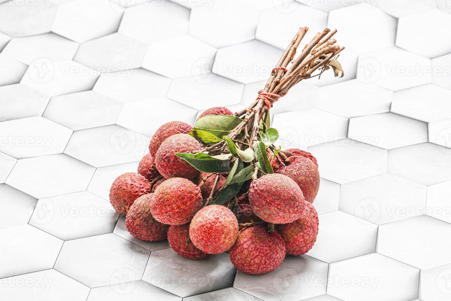 Sweet juicy tropical exotic lychee photo