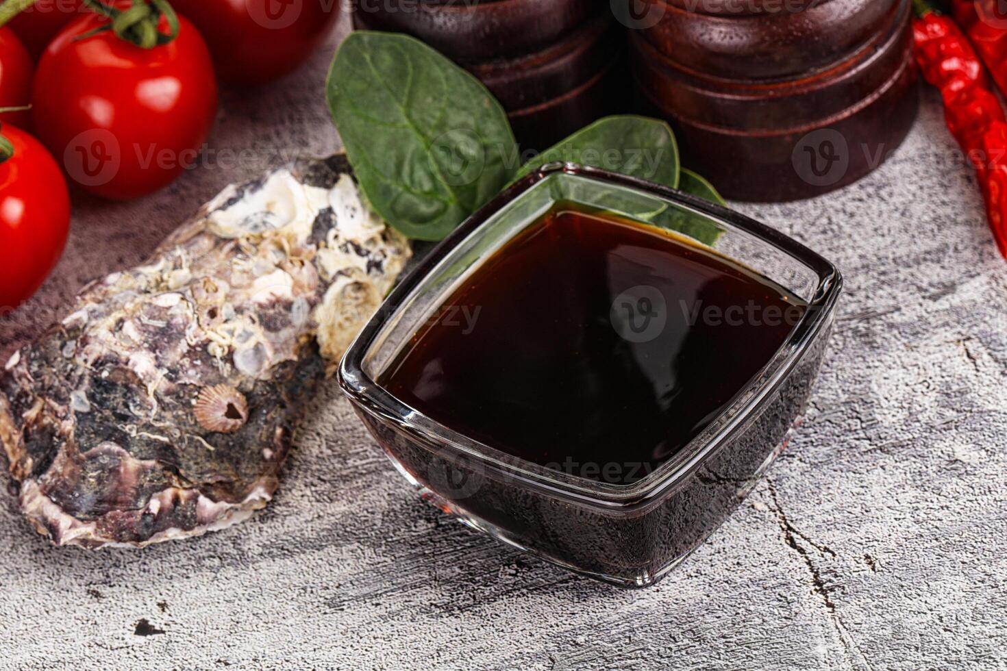 Asian Oyster sauce in the bowl photo