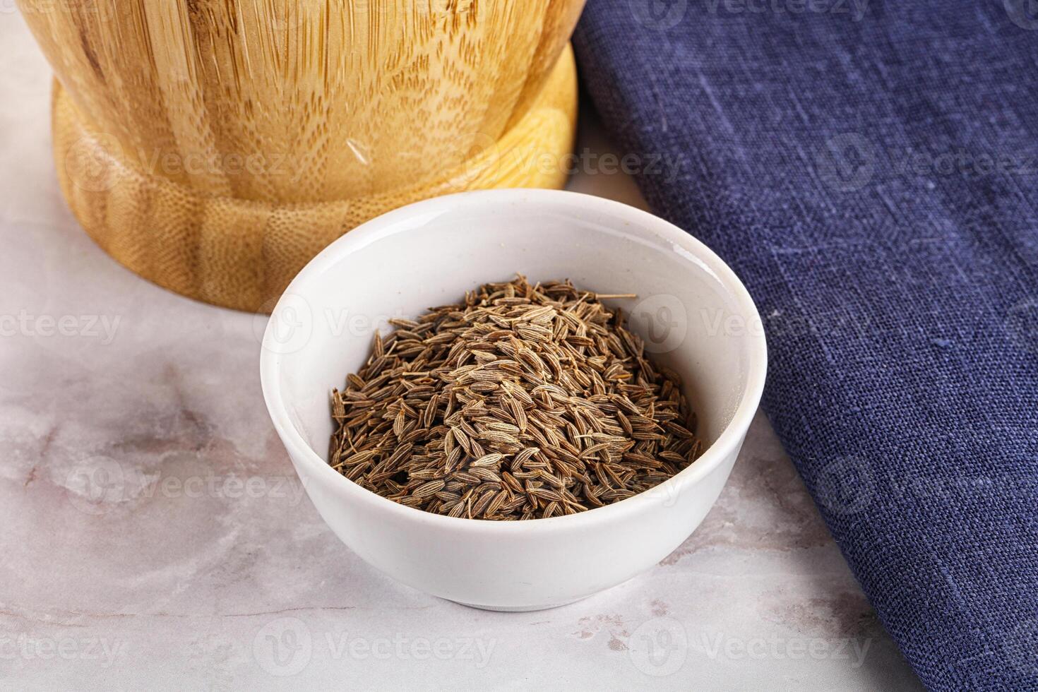 Zeera seeds in the bowl photo