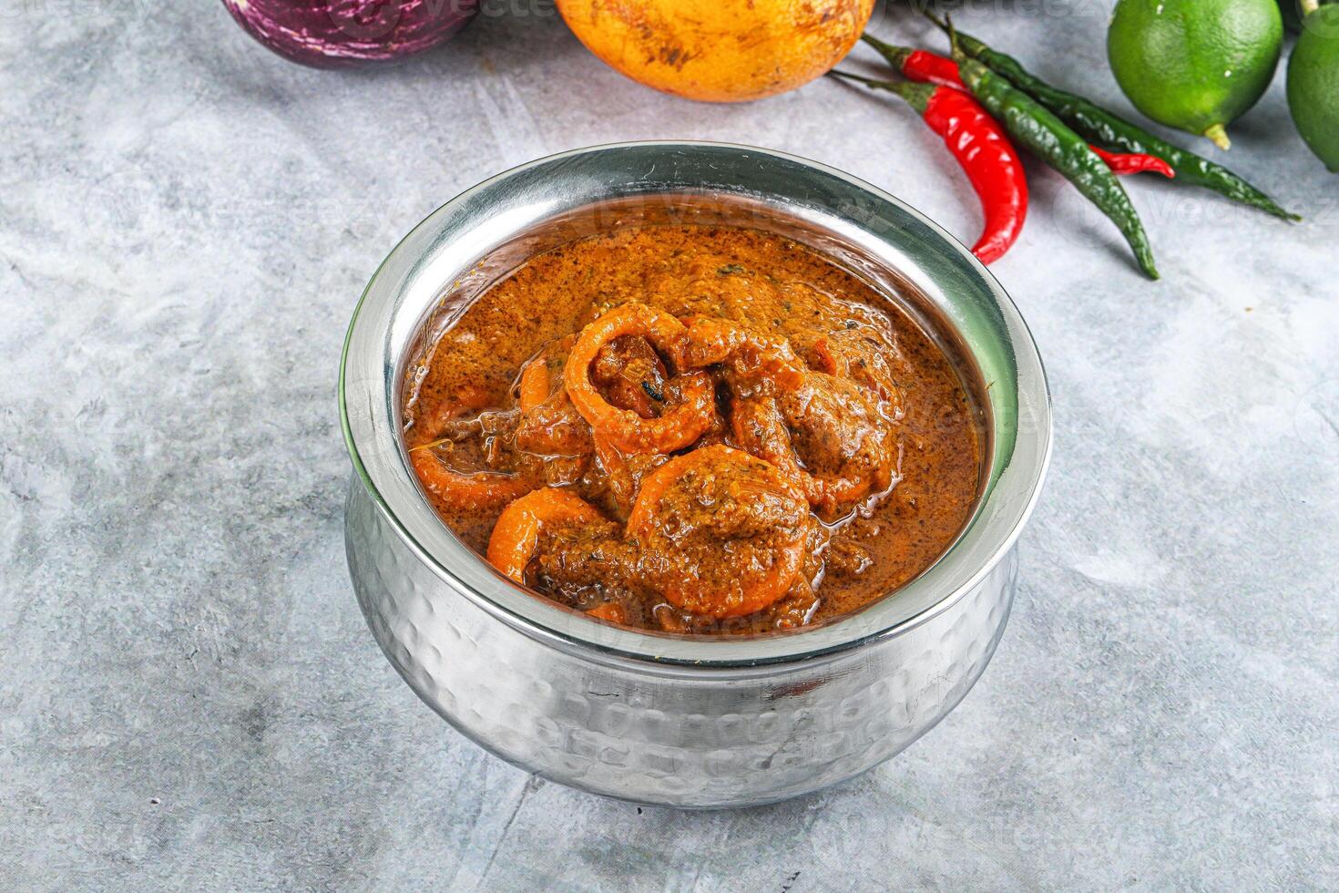 Indian cuisine - Masala with calamari photo