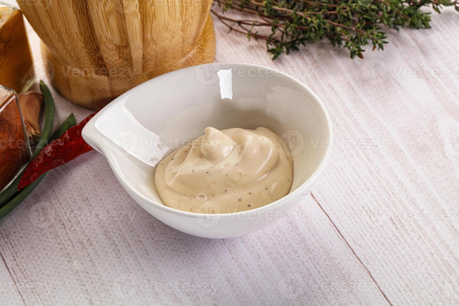 Burger sauce in the bowl photo