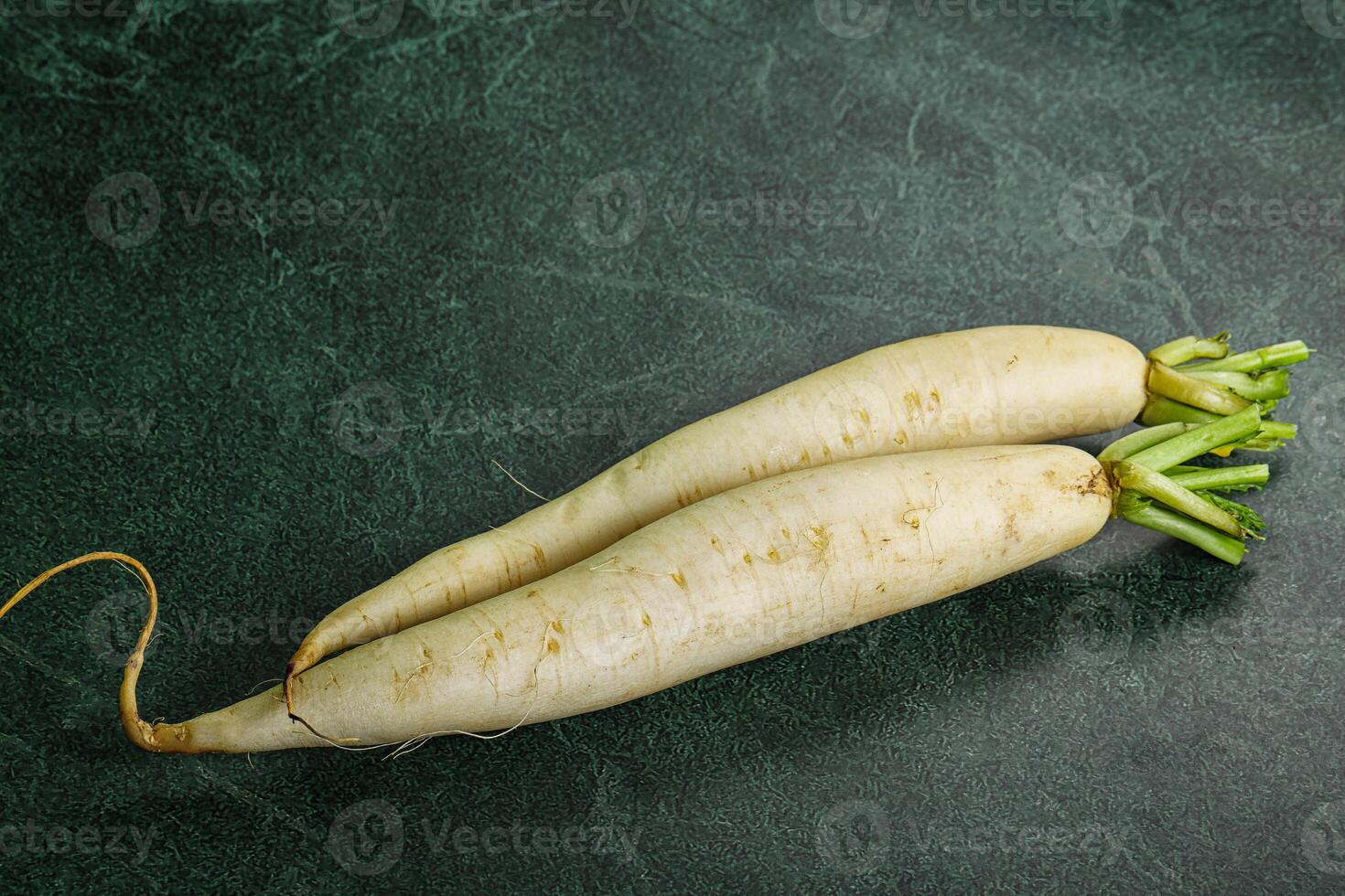 Raw ripe organic Daikon root photo